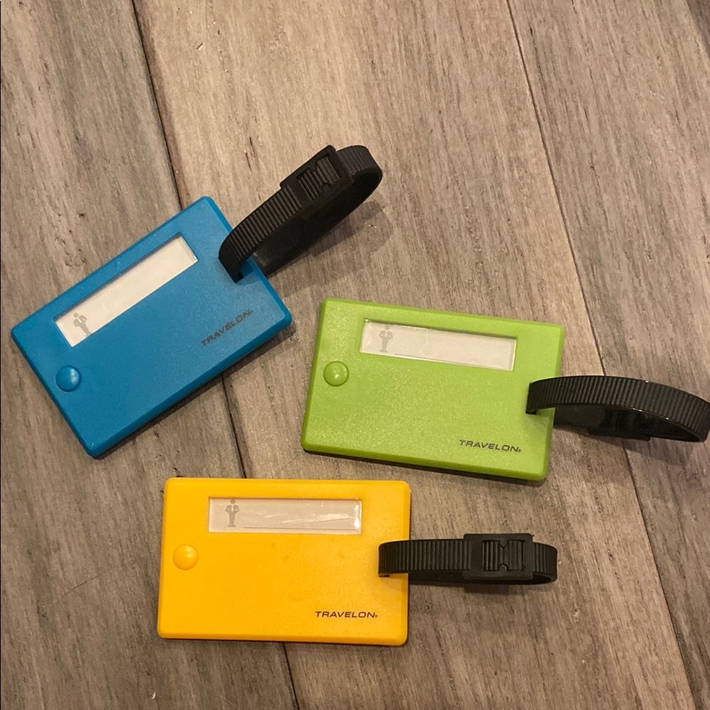 NEW TRAVELON set of 3 security luggage tags